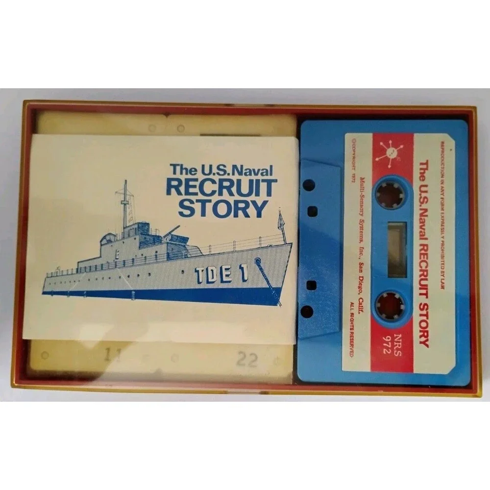 Vintage 1972 The US Naval Recruit Story Cassette Multimedia Kit San Diego TDE-1